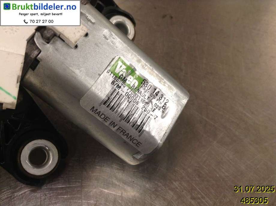 Viskermotor bakrute til Opel Vivaro B 2014-2019 (OPEL|91165599|530 14 312|7700311590)