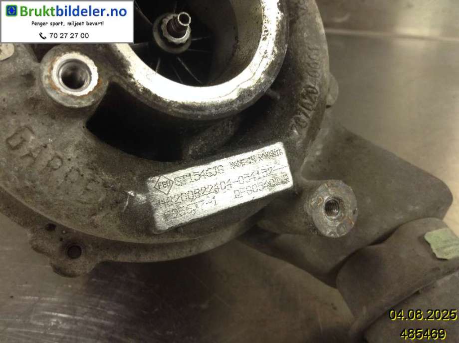 Turbo til Opel Vivaro A 2006-2014 (OPEL|H8200822404|GT1546JS|)