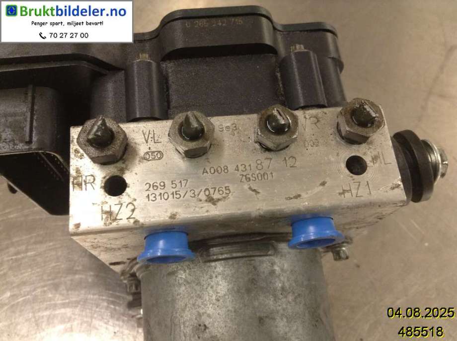 ABS sentral til Mercedes Sprinter 2013-2018 (Fase 2) (906) (906) (MERCEDES|A 008 431 87 12|0 265 956 032|)