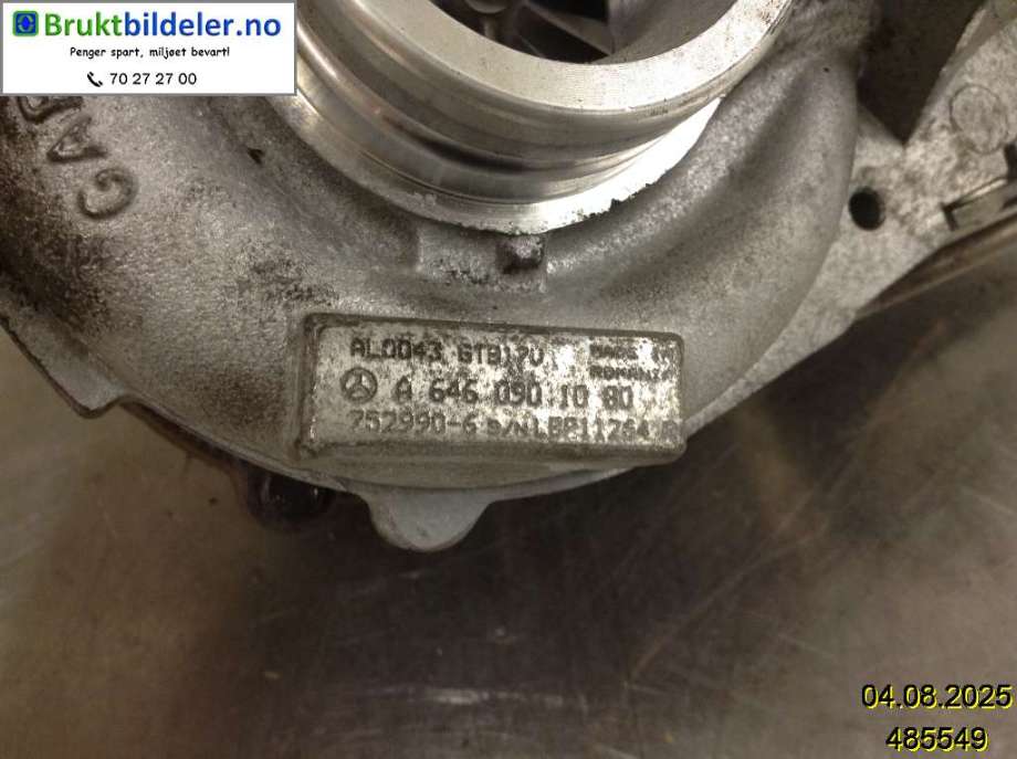 Turbo til Mercedes C-Klasse 2007-2011 (Fase 1) (W204) (W204) (MERCEDES|A 646 090 10 80|GTB17V|)