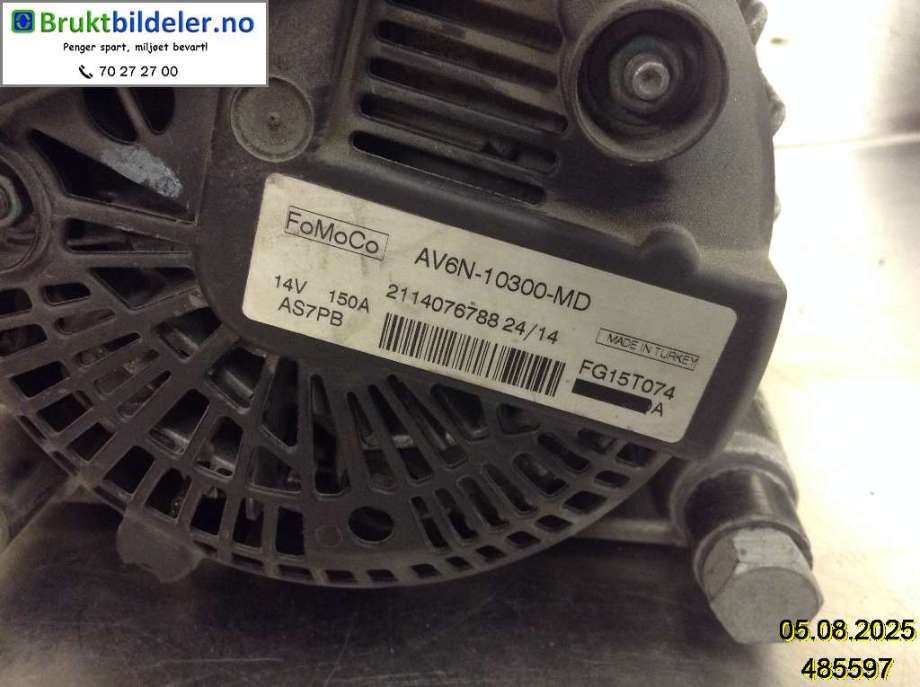 Dynamo til Ford Focus 2011-2014 (Type III, Fase 1)  (FORD|AV6N-10300-MD|FG15T074|)