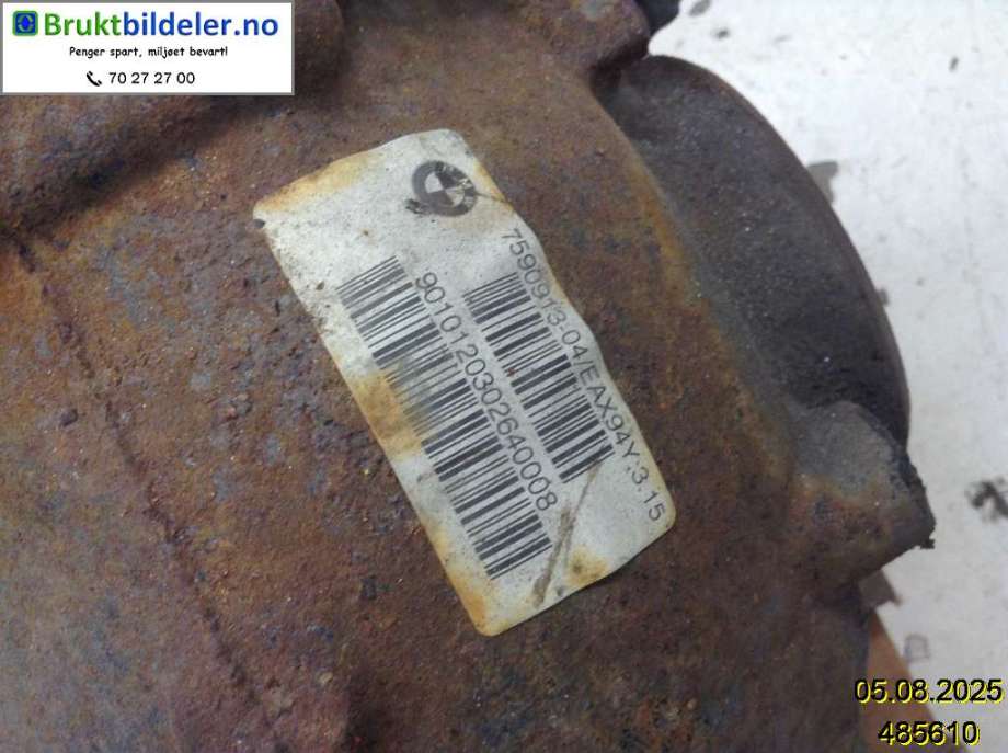 Kardang klokke bak til BMW X5 2007-2013 (E70) (E70) (BMW|7 590 913-04|EAX94Y|)
