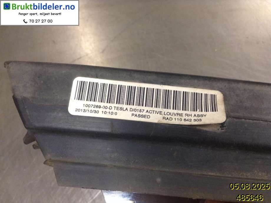 Diverse deler til Tesla Model S 2013-2016 (Fase 1)  (TESLA|1007269-00-D|)