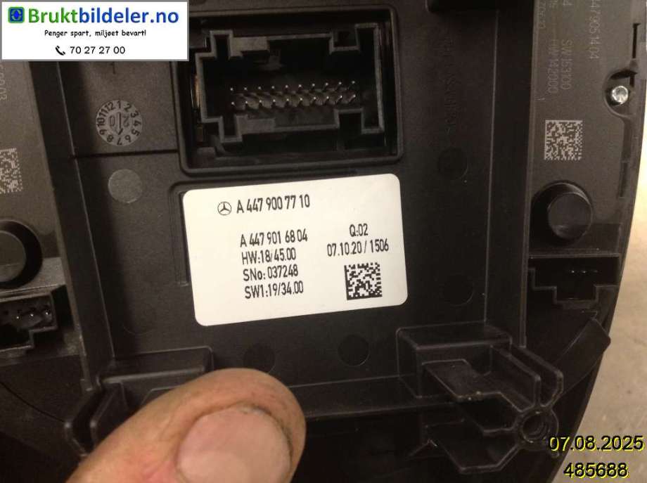 Bilstereo diverse til Mercedes EQV 2020-->> (W447) (W447) (MERCEDES|A4479007710|)