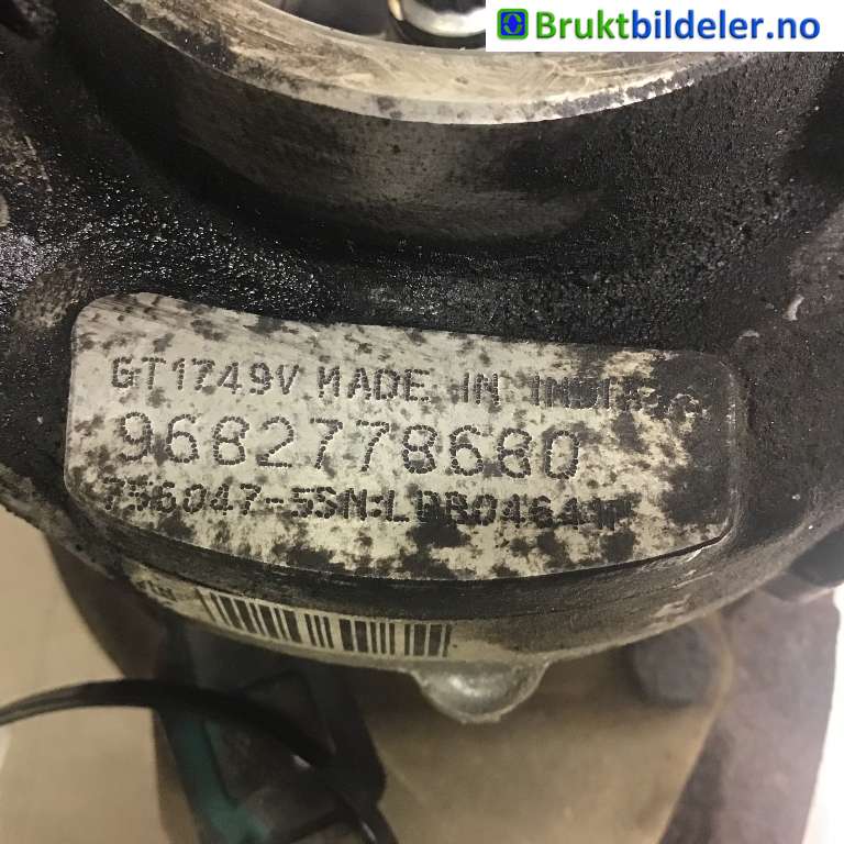 Turbo til Citroën C5 2008-2017 (Type II) (CITROEN|9682778680|GT1749V|)
