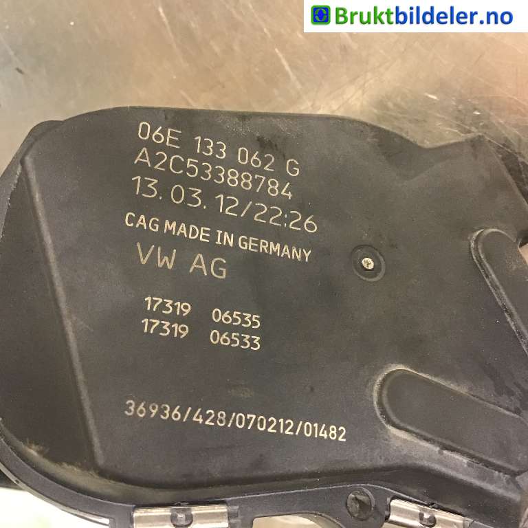 Spjeldhus til Audi A4 2007-2014 (Type IV) (B8) (B8) (AUDI|06E 133 062 G|A2C53388784|)