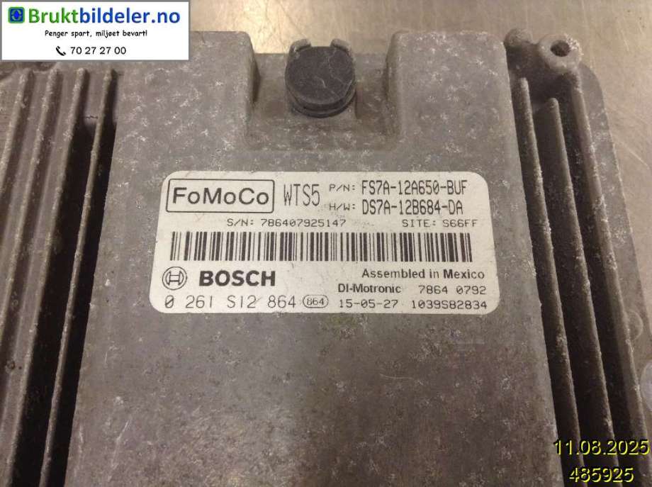Styreenhet motor til Ford Mondeo 2014-2019 (Type V, Fase 1)  (FORD|FS7A-12A650-BUF|0 261 S12 864|)