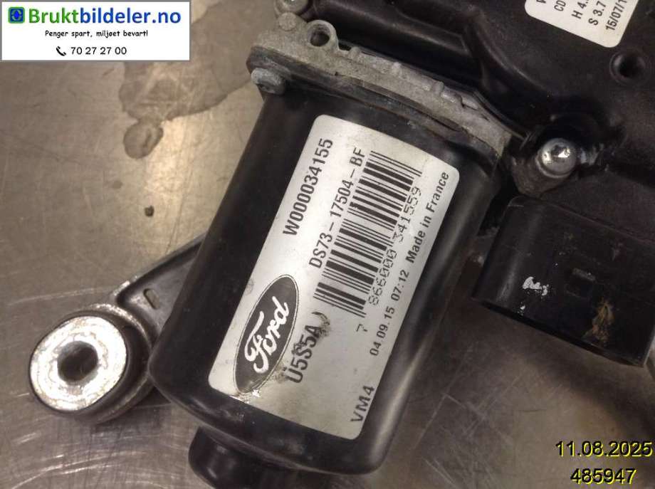 Viskermotor frontrute til Ford Mondeo 2014-2019 (Type V, Fase 1)  (FORD|DS73-17504-BF|W000034155|)