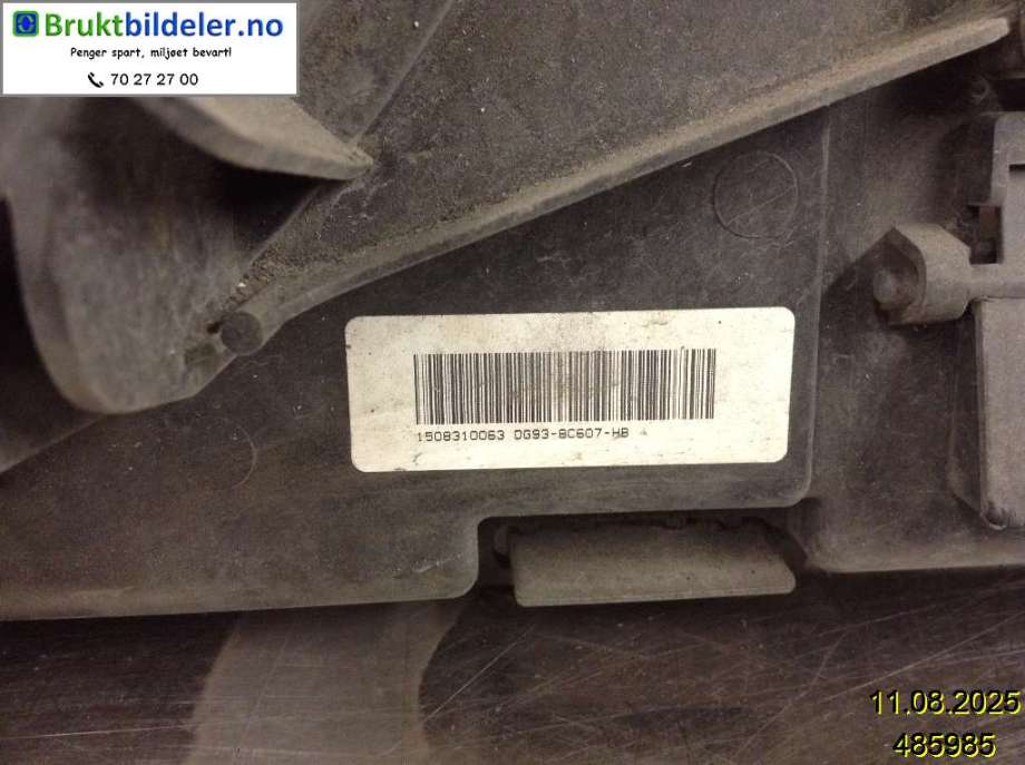 Kjølevifte til Ford Mondeo 2014-2019 (Type V, Fase 1)  (FORD|DG93-8C607-HB|)