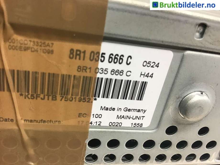 Bilstereo til Audi A4 2007-2014 (Type IV) (B8) (B8) (AUDI|8R1035666C|)