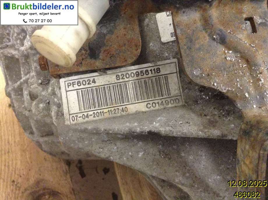 Girkasse manuell 6-trinn til Opel Vivaro A 2006-2014 (OPEL|8200956118|M73/PF6024|C014900)