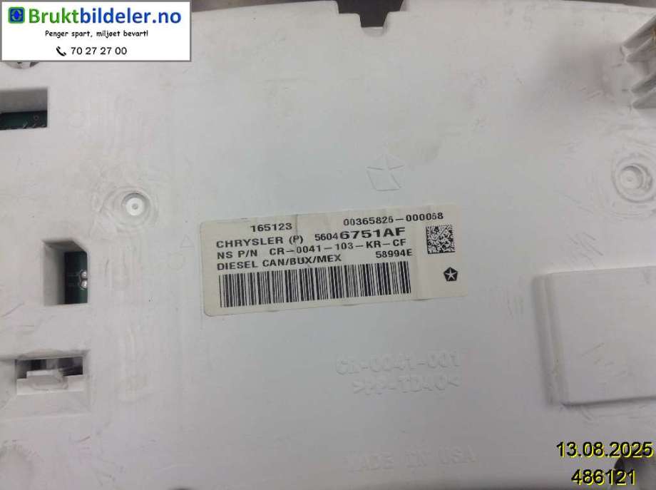 Instrumentpanel til Fiat Freemont 2011-2015  (FIAT|56046751AF|)