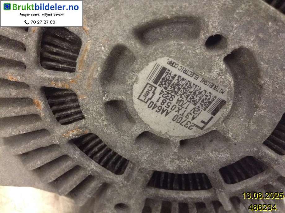 Dynamo til Subaru Impreza 2008-2012 (Type III) (SUBARU|23700-AA640|A3TX0581|)