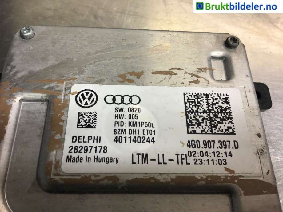 Styreenhet xenon/ballast til Audi A4 2007-2014 (Type IV) (B8) (B8) (AUDI|4G0907397D|)