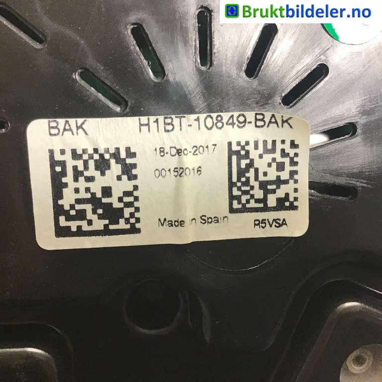 Instrumentpanel til Ford Fiesta 2017-->> (Type VII)  (FORD|H1BT-10849-BAK|00152016|)