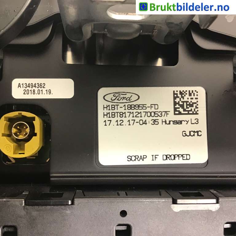 Instrument kjørecomputer til Ford Fiesta 2017-->> (Type VII)  (FORD|H1BT-188955-FD|A13494362|H1BT-81712170053-F)