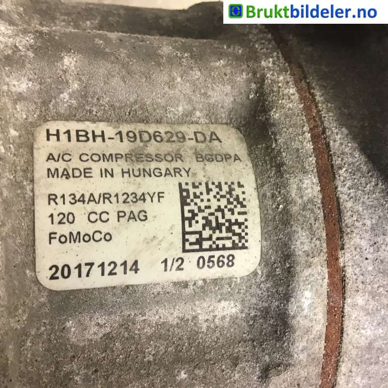 Aircondition kompressor til Ford Fiesta 2017-->> (Type VII)  (FORD|H1BH-19D629-DA|)