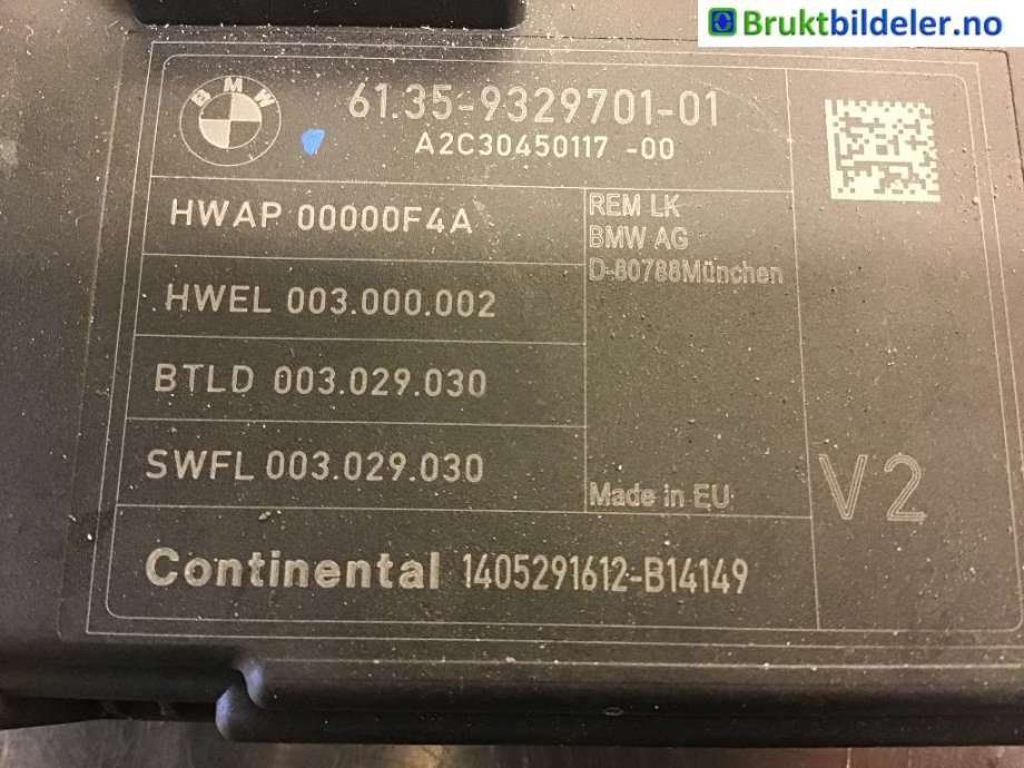 Styreenhet comfort (BCM) til BMW 3-Serie, 2012-2018 (F30/F31/F34) (F30/F31/F34) (BMW|61 35 9 329 701)