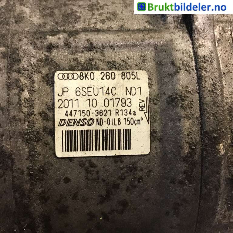 Aircondition kompressor til Audi Q5 2012-2017 (Type I, Fase 2)  (AUDI|8K0 260 805 L|447150-3621|)