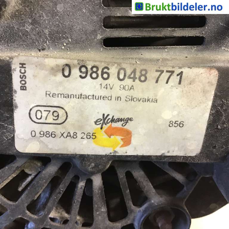 Dynamo til Fiat Doblo 2010-->> (Type II) (FIAT|51854907|0 986 048 771|)