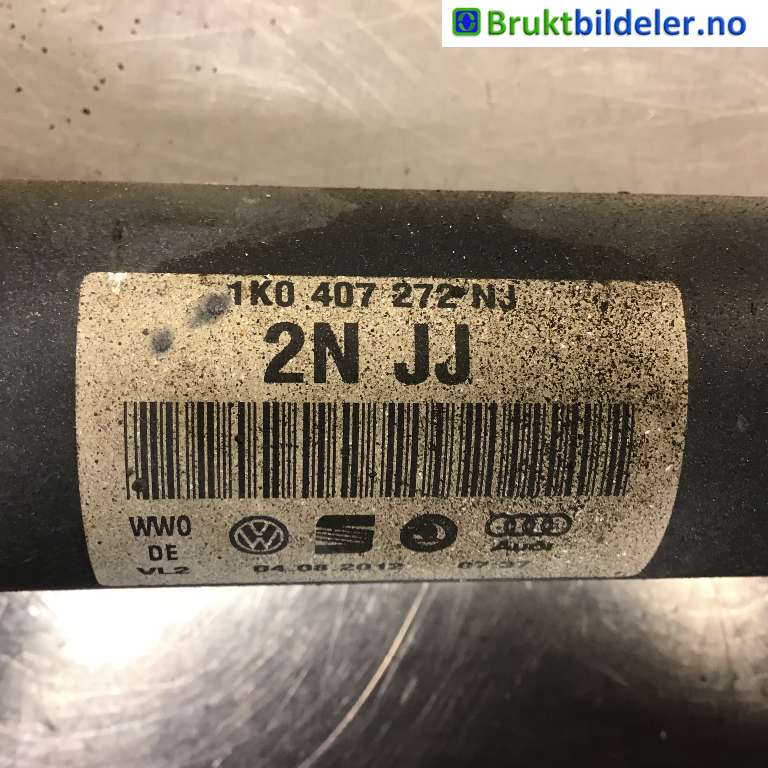 Drivaksel høyre foran til Škoda Superb 2008-2015 (Type II)  (SKODA|1K0 407 272 NJ|2N JJ|)