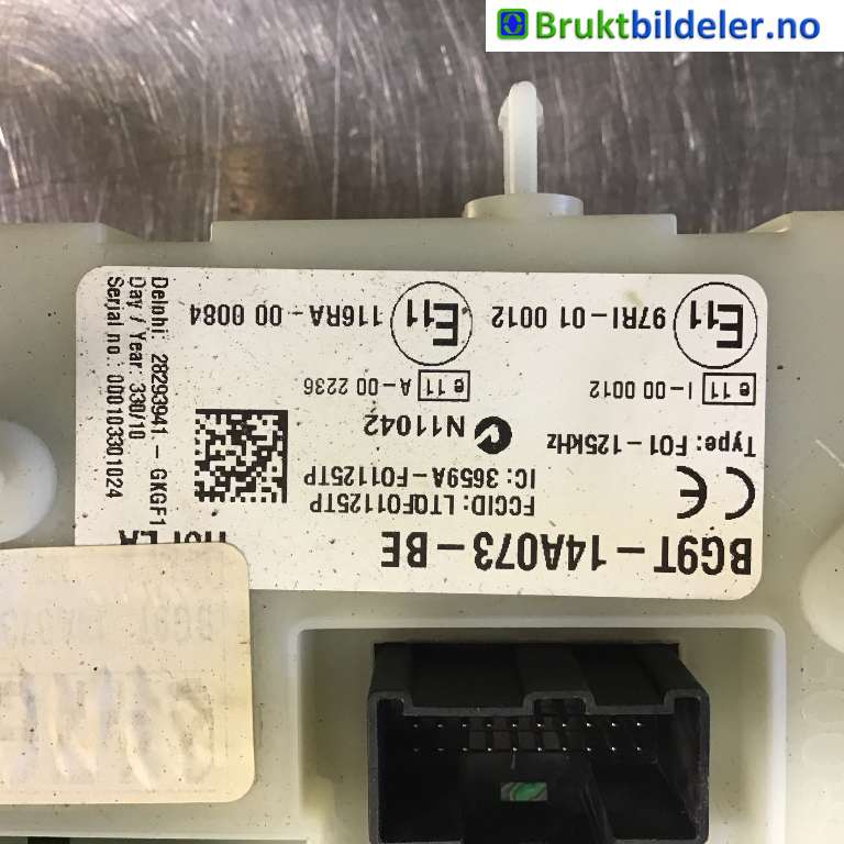 Styreenhet diverse til Ford Mondeo 2007-2010 (Type IV, Fase 1)  (FORD|BG9T-14A073-BE|3659A-F01125TP|)
