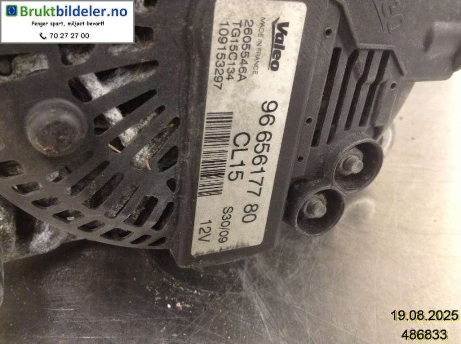 Dynamo til Peugeot Expert 2007-2016 (Type II)  (PEUGEOT|9665617780|2605546A|)