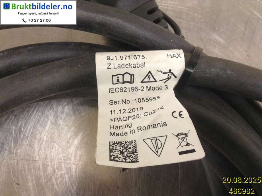 Batterilader (OBC - On Board Charger) til Seat Mii electric 2019-->>  (SEAT|9J1 971 675|)