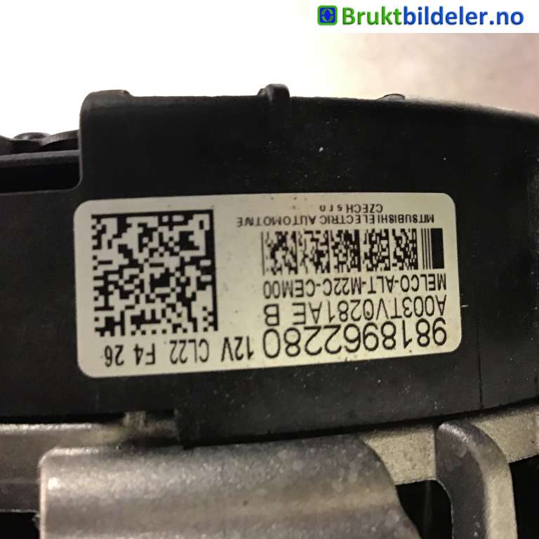 Dynamo til Toyota Proace City 2020-->> (TOYOTA|SU001A6527|A003TV0281AE B|9818962280)