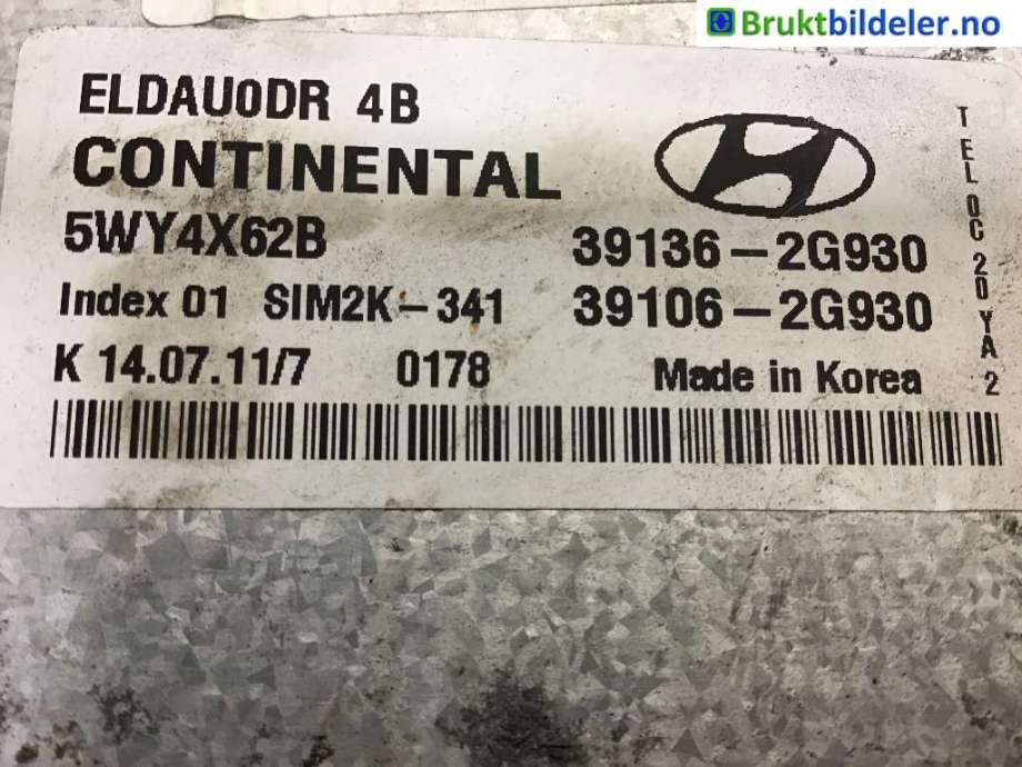 Styreenhet motor til Hyundai Ix35, 2010-2015  (HYUNDAI|39136-2G930)