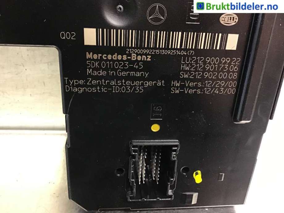 Sikringsboks til Mercedes E-Klasse, 2013-2016 (Fase 2) (W212) (W212) (MERCEDES|A 212 900 99 22)