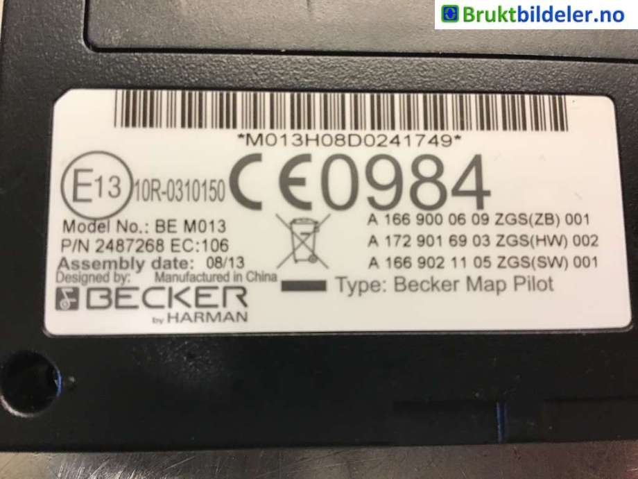 Styreenhet diverse til Mercedes E-Klasse, 2013-2016 (Fase 2) (W212) (W212) (MERCEDES|A 166 900 06 09)