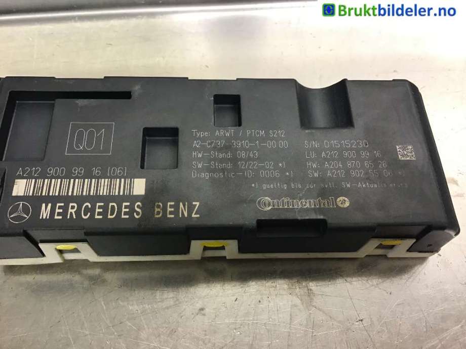 Styreenhet elektrisk bakluke til Mercedes E-Klasse, 2013-2016 (Fase 2) (W212) (W212) (MERCEDES|A 212 900 99 16)