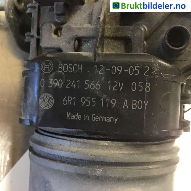 Viskermotor frontrute til VW Polo 2009-2014 (Type V, Fase 1)  (VOLKSWAGEN|6R1 955 119 A|0 390 241 566|)