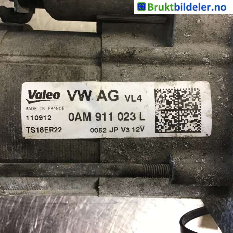 Starter diesel til VW Polo 2009-2014 (Type V, Fase 1)  (VOLKSWAGEN|0AM 911 023L|TS18ER22|)