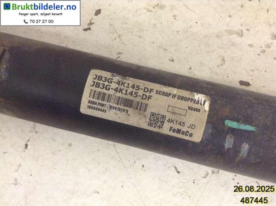 Mellomaksel til Ford Ranger / Ranger Raptor 2015-2022  (FORD|JB3G-4K145-DF|)