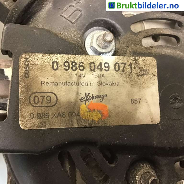 Dynamo til Ford Kuga 2008-2012 (Type I)  (FORD|3M5T-10300-YE|0 986 049 071|0 986 XA8 094)