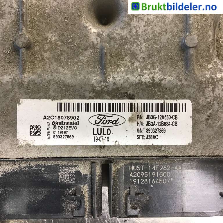 Styreenhet motor til Ford Ranger / Ranger Raptor 2015-2022 (FORD|JB3G-12A650-CB|A2C18078902|)