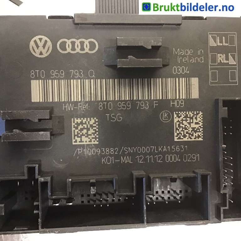 Styreenhet dør venstre foran til Audi A5 2007-2016 (Type I)  (AUDIA5 SPORTBACK|8T0 959 793 G|0004 0291|)