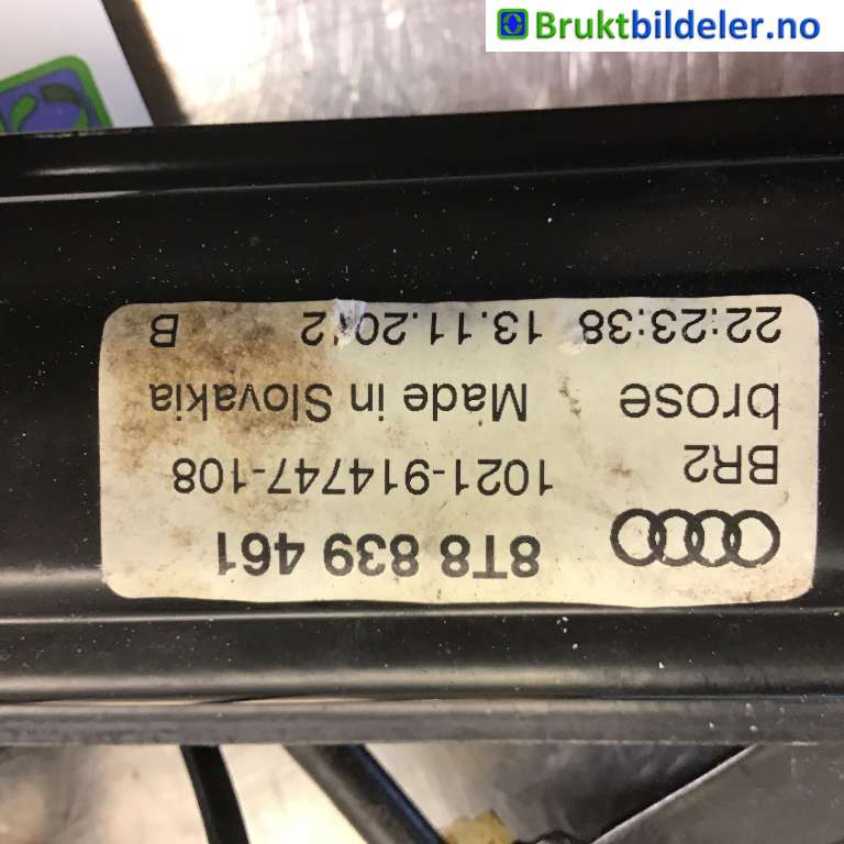 Ruteheis til Audi A5 2007-2016 (Type I)  (AUDIA5 SPORTBACK|8T8 839 461|)