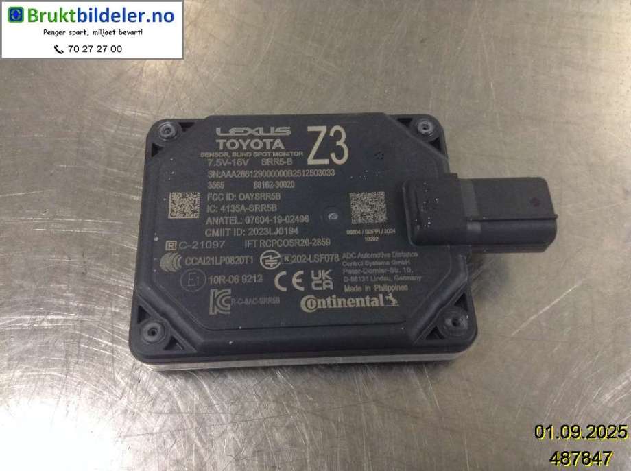 Sensor radar til Toyota bZ4X 2022-->> (TOYOTA|88162-30020|)