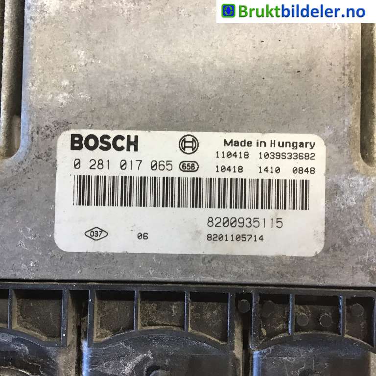 Styreenhet motor til Opel Vivaro A 2006-2014 (OPEL|8201105714|0 281 017 065|8200935115)
