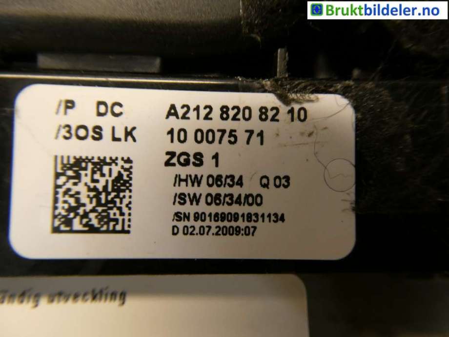 Bryter ruteheis til Mercedes GLK 2008-2015 (X204) (X204) (MERCEDES|A 212 820 82 10|)
