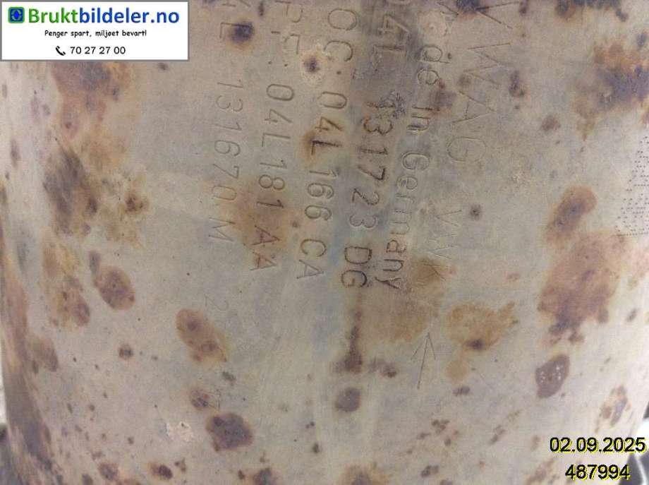 Partikkelfilter til VW Caddy 2015-2020 (Type III, Fase 3)  (VOLKSWAGEN|04L 131 723 DG|)