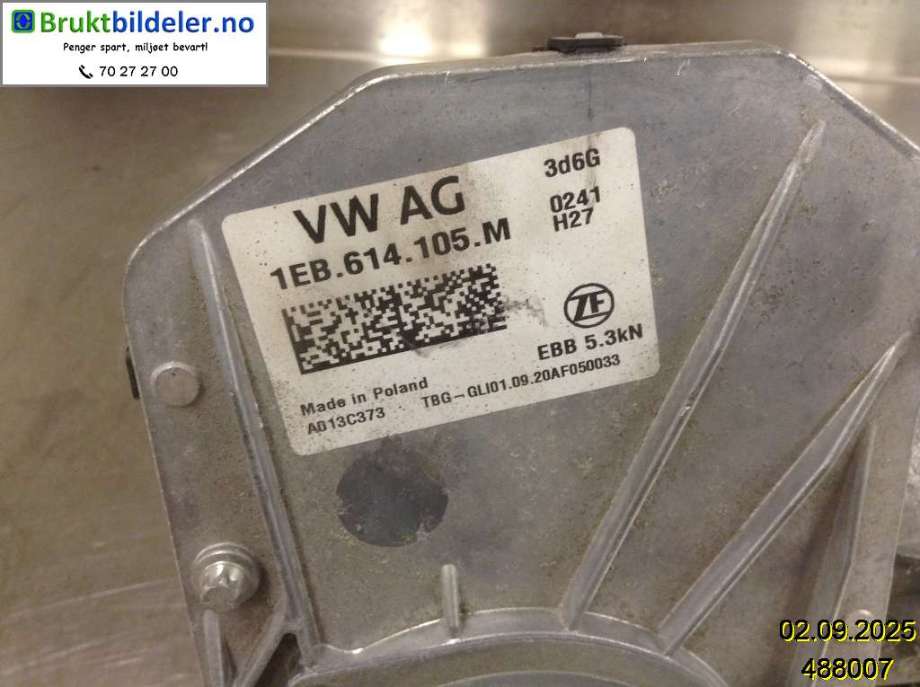 Bremsekraft-forsterker til VW ID.3 2020-->>  (VOLKSWAGEN|1EB 614 105 M|A013C373|)