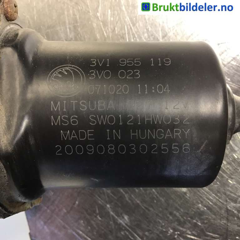 Viskermotor frontrute til Škoda Superb 2015-->> (Type III)  (SKODA|3V1 955 119|2009080302556|)