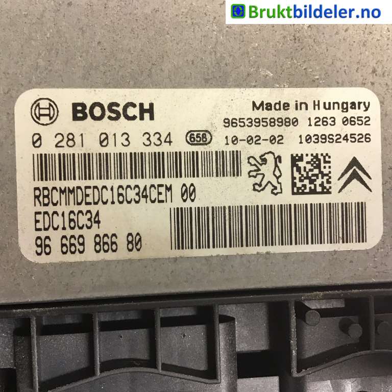 Styreenhet motor til Peugeot 3008 2009-2016 (Type I) (PEUGEOT|96 669 866 80|0 281 013 334|)