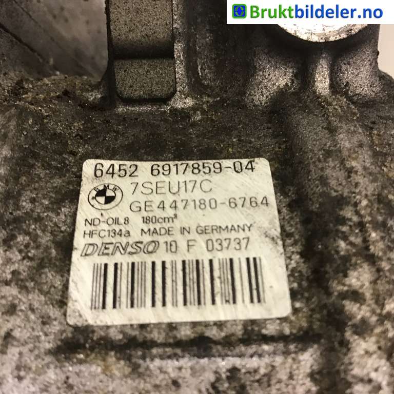 Aircondition kompressor til BMW 5-Serie 2003-2010 (E60/E61) (E60/E61) (BMW|64 52 6 917 859|GE447180-6764|7SEU17C)