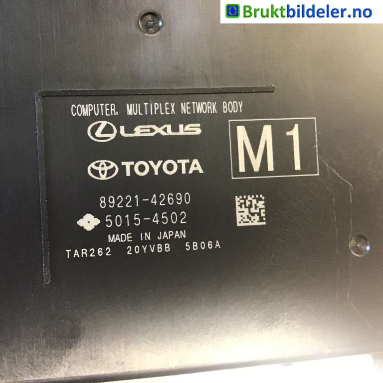Styreenhet diverse til Toyota bZ4X 2022-->> (TOYOTA|89221-42690|5015-4502|TAR262 20YVBB 5B06A)