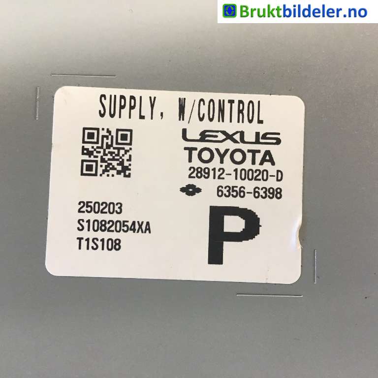 Styreenhet diverse til Toyota bZ4X 2022-->>  (TOYOTA|28912-10020|6356-6398|S1082054XA)